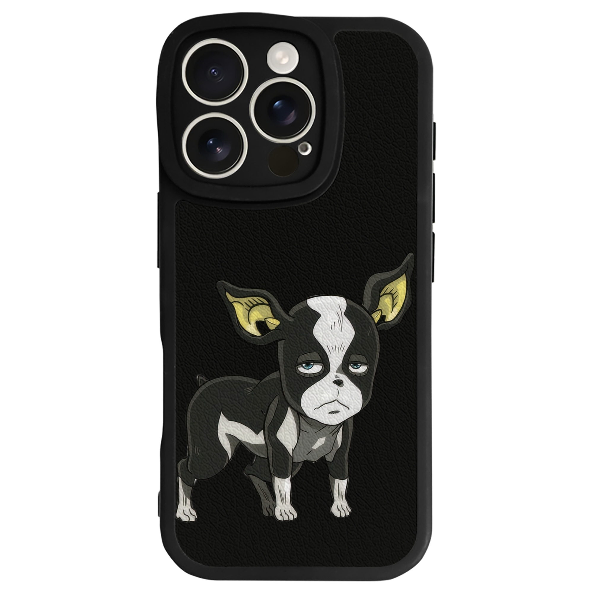 （画像用） ジョジョの奇妙な冒険 イギー JoJo's Bizarre Adventure Iggy 【iPhone 16シリーズ対応】シリコンスマホケース（レザー調） 材質：シリコン
